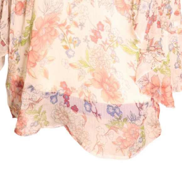 🎊3 FOR $10  ROSEY BURG WOMENS MEDIUM  FLORAL LIGHT WAIGHT BLOUSE - Picture 4 of 4